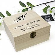 Personalised Printed Timber Baby Keepsake Box