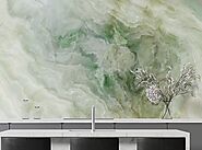 Peel and Stick Green Onyx Marble Wallpaper Murals for Walls