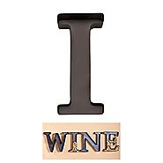 Personalized Letter "I" Metal Wall Wine Cork Holder - Monogram Wall Art