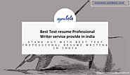 Stand Out with Best Text Professional Resume Writing in India