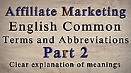 Affiliate Marketing Terms and Abbreviations you should know