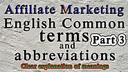 Affiliate Marketing Common English Terms and Abbreviations