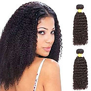 2 Bundles Virgin Human Hair Amazing Brazilian Kinky Curly Hair Weave Extensions - NubianPrincessHairShop.com