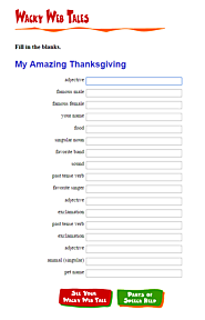 Wacky Web Tales: My Amazing Thanksgiving