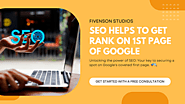 SEO Helps to Get Rank on 1st Page of Google