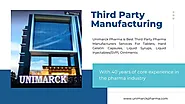 Third Party Manufacturing Pharma Services