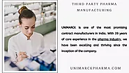 Third Party Pharma Manufacturing - Pharma Manufacturing Services