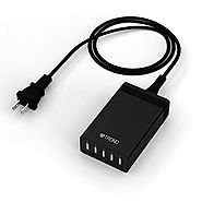 USB Charger, TROND® G5 (8A/40W, 5 Port) Desktop USB Charging Station Hub Multi-Port USB Wall Charger, for iPhone 6s /...