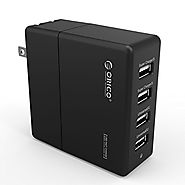 ORICO 30W 4-Port Travel Wall USB Charger Adapter for Apple iPhone, iPad Air2, Samsung Galaxy S6/S6 Edge, Nexus, HTC M...