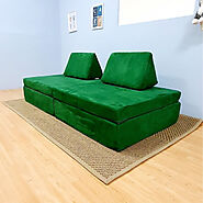 Play Sofa – Green Suede at the Lowest Price | Moon Kids Home