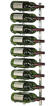 VintageView - WS32-P - 18 Bottle Wall Mounted Metal Hanging Wine Rack - 3 Foot (Brushed Nickel)
