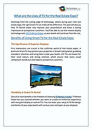 What are the Uses of TV for the Real Estate Expo? | PDF