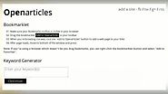 How to add posts to Openarticles