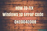 How to Fix Windows 10 Error Code 0xc004c008