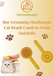 Buy Grooming Hamburger Cat Brush Comb to Avoid Hairballs