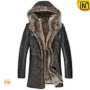 CWMALLS® Pittsburgh Custom Hooded Fur Coat CW877158