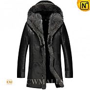 CWMALLS® Custom Hooded Fur Shearling Coat CW855309