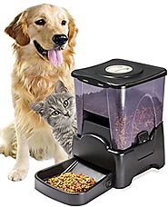 Oxgord Automatic Electronic Timer Programmable Dog Feeder for Large to Small Dogs