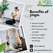 How does yoga benefit physical health, such as flexibility, strength, and balance?