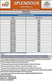 Apex Splendour Price List - Actual Flats Price Status 2024