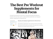 The Best Pre Workout Supplements for Mental Focus