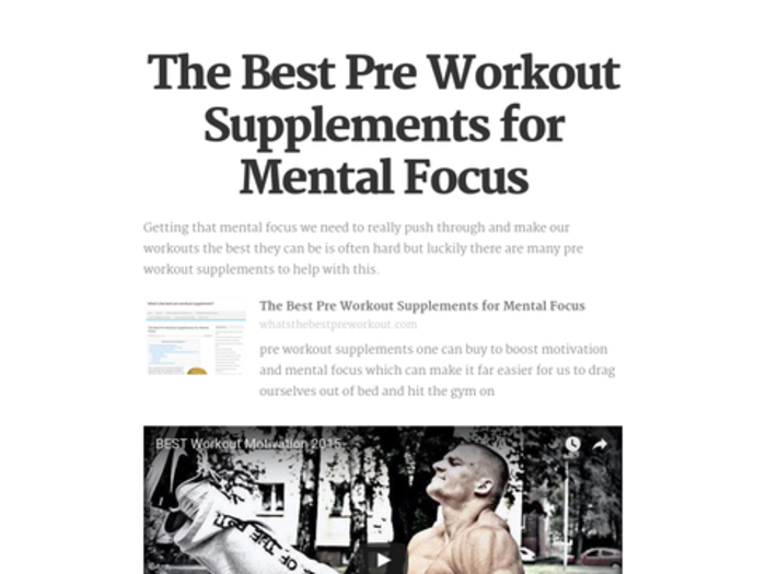 Best Pre Workout Supplements for Motivation and Mental Focus in 2016