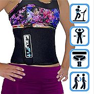 EzyFit Adjustable Waist Trimmer Belt - Stomach Body Wrap & Back Lumbar Support -Trim Curves, Strengthen Tummy Abs, Im...
