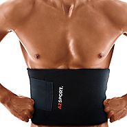 AZSPORT Waist Trimmer - Adjustable Ab Sauna Belt to help you shed the excess Water weight and tone your mid section. ...