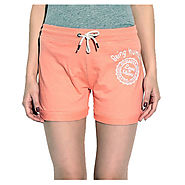 Buy Being Human Orange Poly Cotton Shorts @ 899 Online