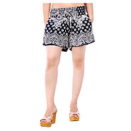 Buy Kashana Fashions Blue Poly Viscose Shorts @ Rs.396