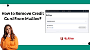 Remove Credit Card From McAfee