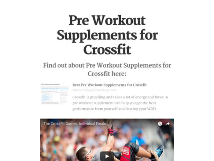Best Pre Workout Supplements for increasing Crossfit Performance A