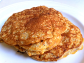 Vegetarian high protein whole grain pancakes