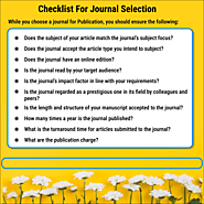 Checklist For Journal Selection