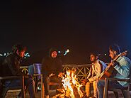 Bonfire at Zoop Hostel Gulmarg