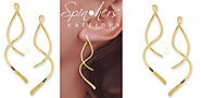 Beautiful Corkscrew Earrings by Orogem