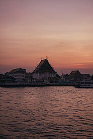 Wat Arun Temple Silhouette at Sunset