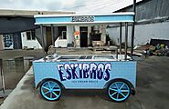 Commercial Ice Cream Roll Cart