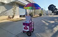 Small Ice Cream Push Cart, with a Freezer