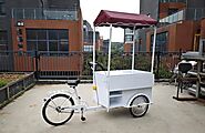 White Coffee Bike Cart