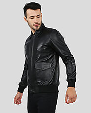 Explore Style and Durability with Our Wilt Black Bomber Leather Jacket | NYC Leather Jackets