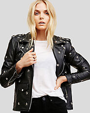 Khloe Black Studded Leather Jacket: Plus Size Style & Confidence | NYC Leather Jackets