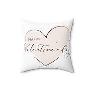 Happy Valentine inside Heart Printed Sqaure Pillow Case – Festival Gift Shop