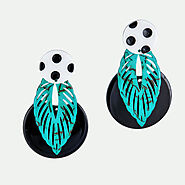 Polka Dots Aqua Earrings for Girls | JaJaara