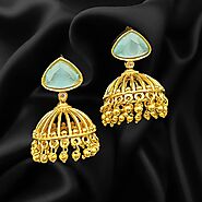 Traditional Gold Plated AD Earrings – HalfPe