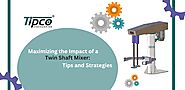 Maximizing the Impact of a Twin Shaft Mixer: Tips and Strategies