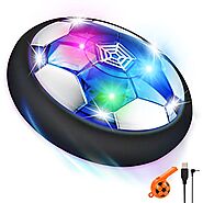 SVJJ Hover Football - Football Gifts for Boys - Rechargeable LED Air Power Floating Football with Whistle - Indoor Ou...