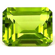 Find Emerald Cut Peridot Stone 4.50 Carats