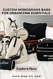 Custom Monograms Bags for Organizing Essentials | Bag-all