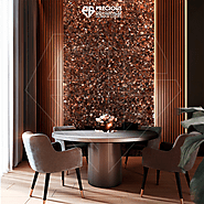 Extravagant Interiors With Red Carnalian Gemstone Slabs